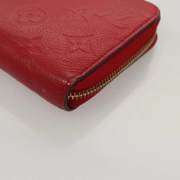 LOUIS VUITTON Monogram Empreinte Zippy Wallet Red M60737 LV Auth - Picture 2 of 12